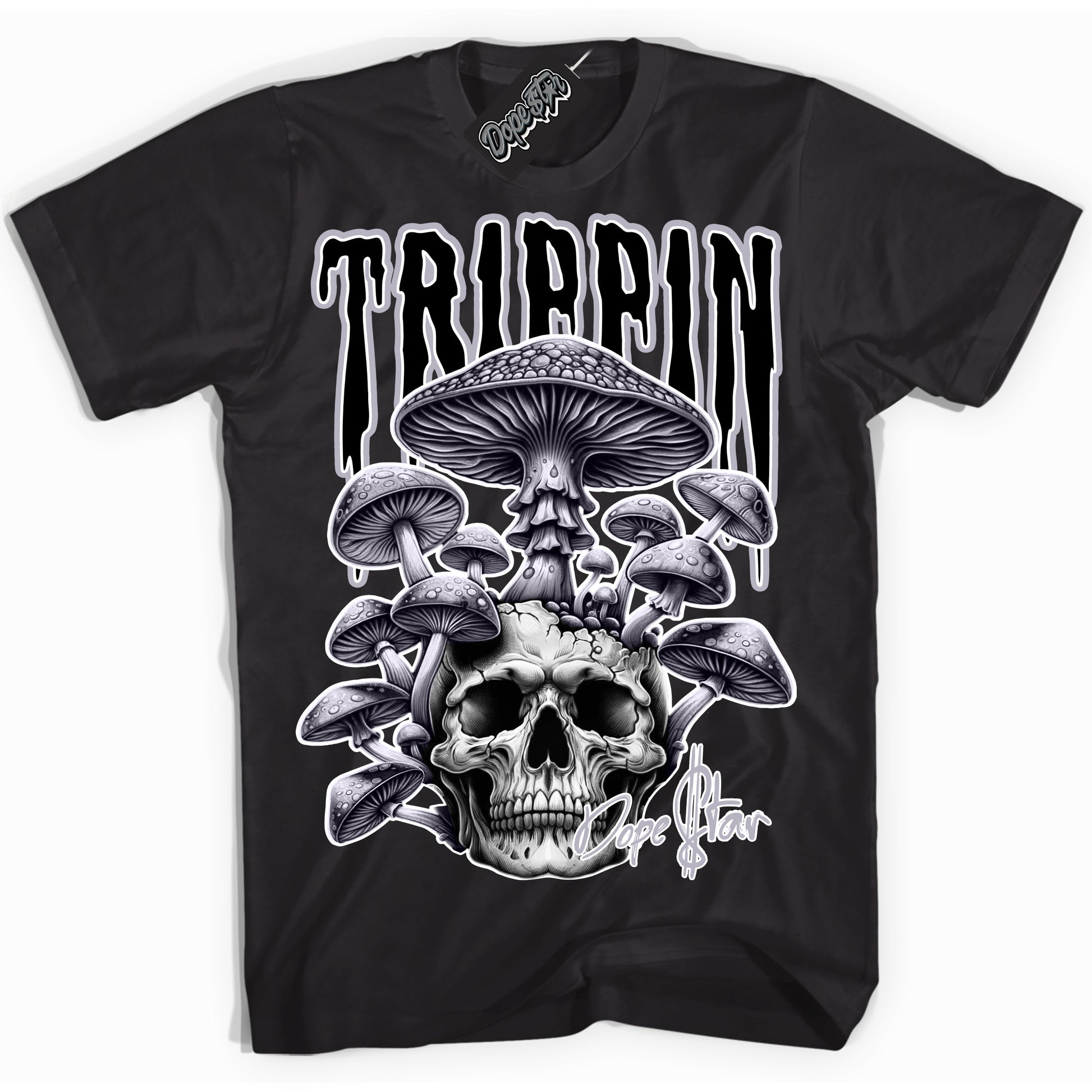 Cool Black Shirt with “Trippin” design that perfectly matches the OG Barons 1s Jordans.
