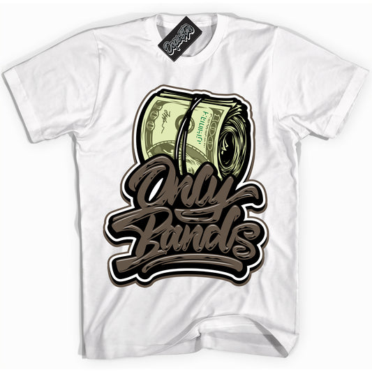 Cool White Shirt with “Only Bands” design that perfectly matches the Mocha Palomino 1s Jordans.