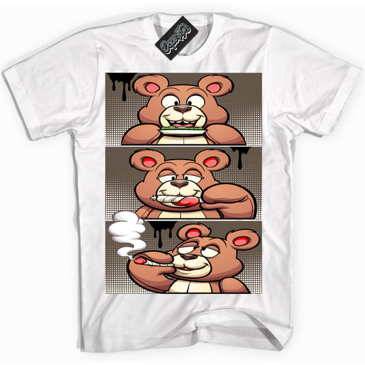 Cool White Shirt with “Roll It Lick It Smoke It” design that perfectly matches the Mocha Palomino 1s Jordans.