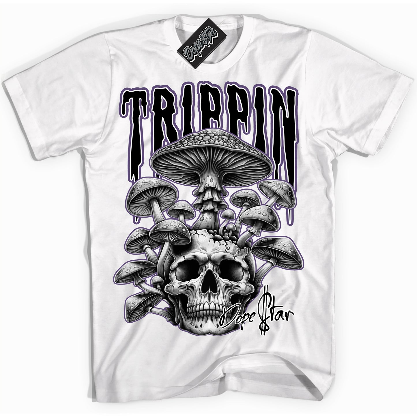 Cool White Shirt with “Trippin” design that perfectly matches Punk Rock 1s.