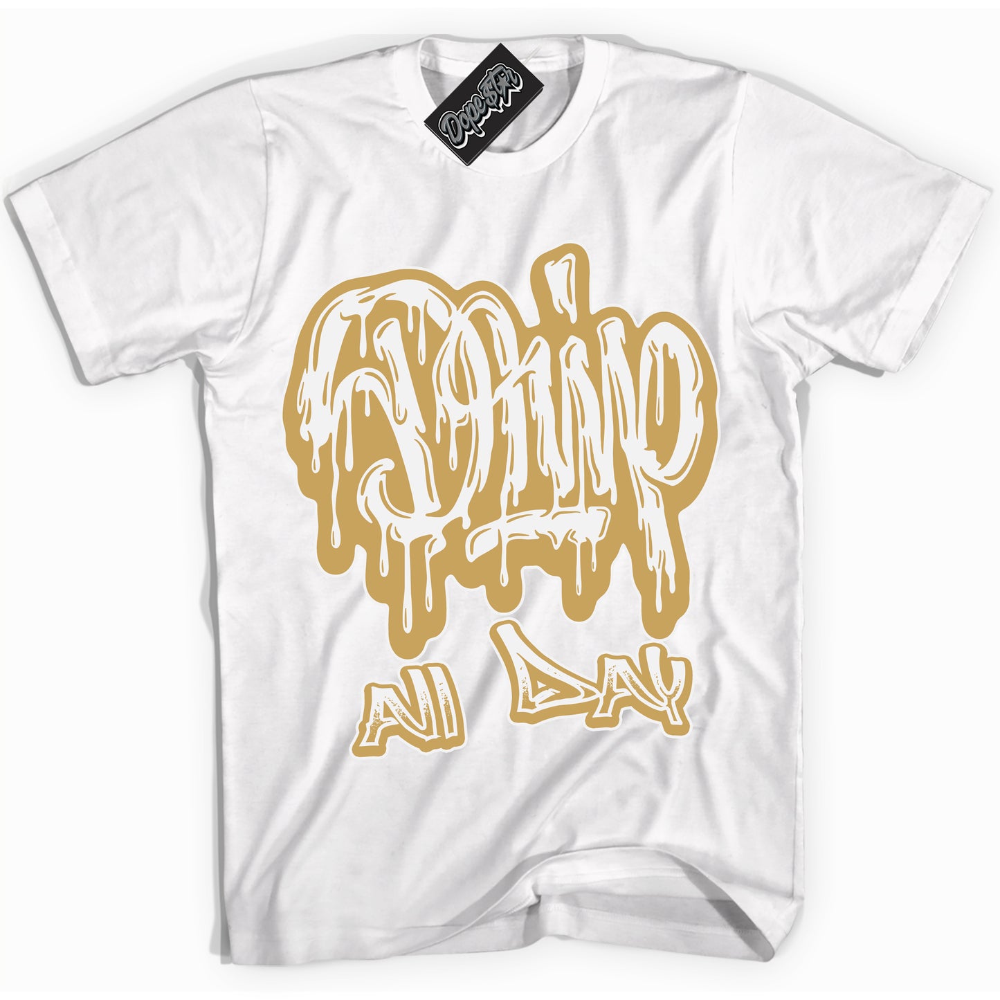 Cool White Shirt with “ Drip All Day ” design that perfectly matches Craft Paris 6s Jordans.