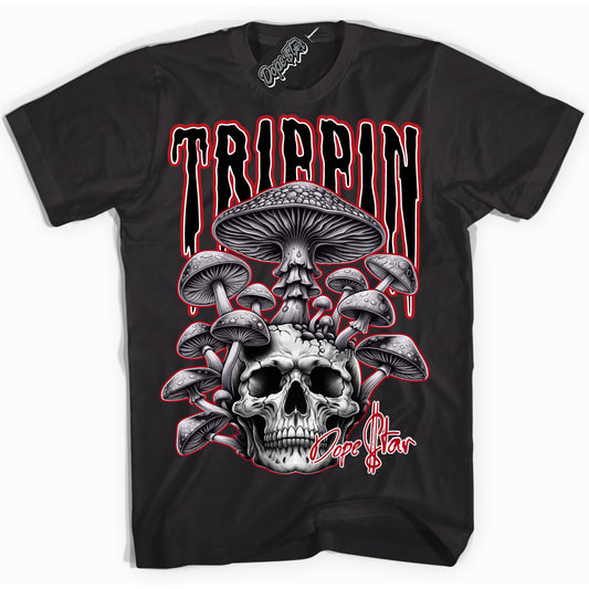 Cool Black Shirt with “Trippin” design that perfectly matches Mid Bred Shadow 1s.