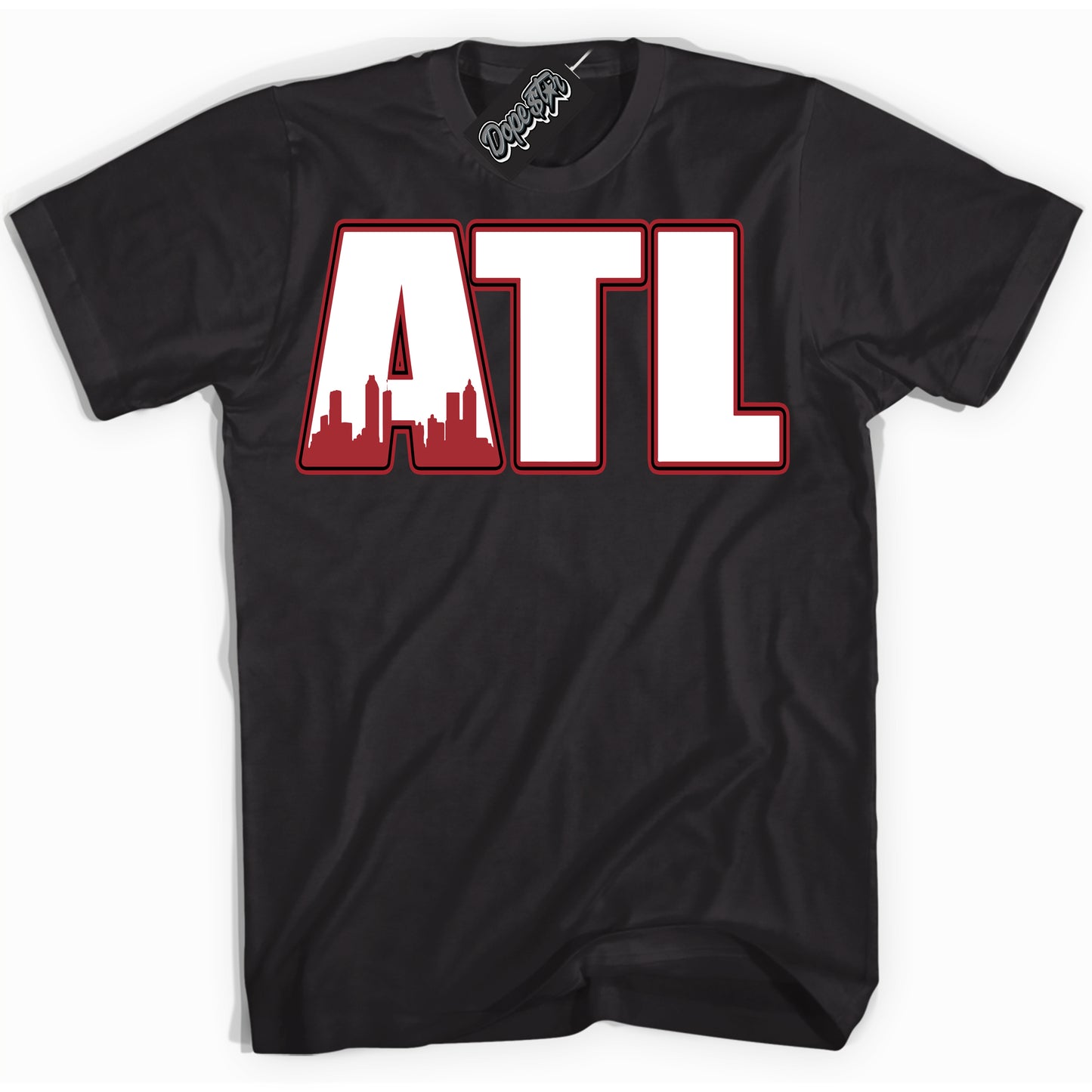 Cool Black Shirt with “Atlanta” design that perfectly matches the Black Toe Reimagined 1s Jordans.
