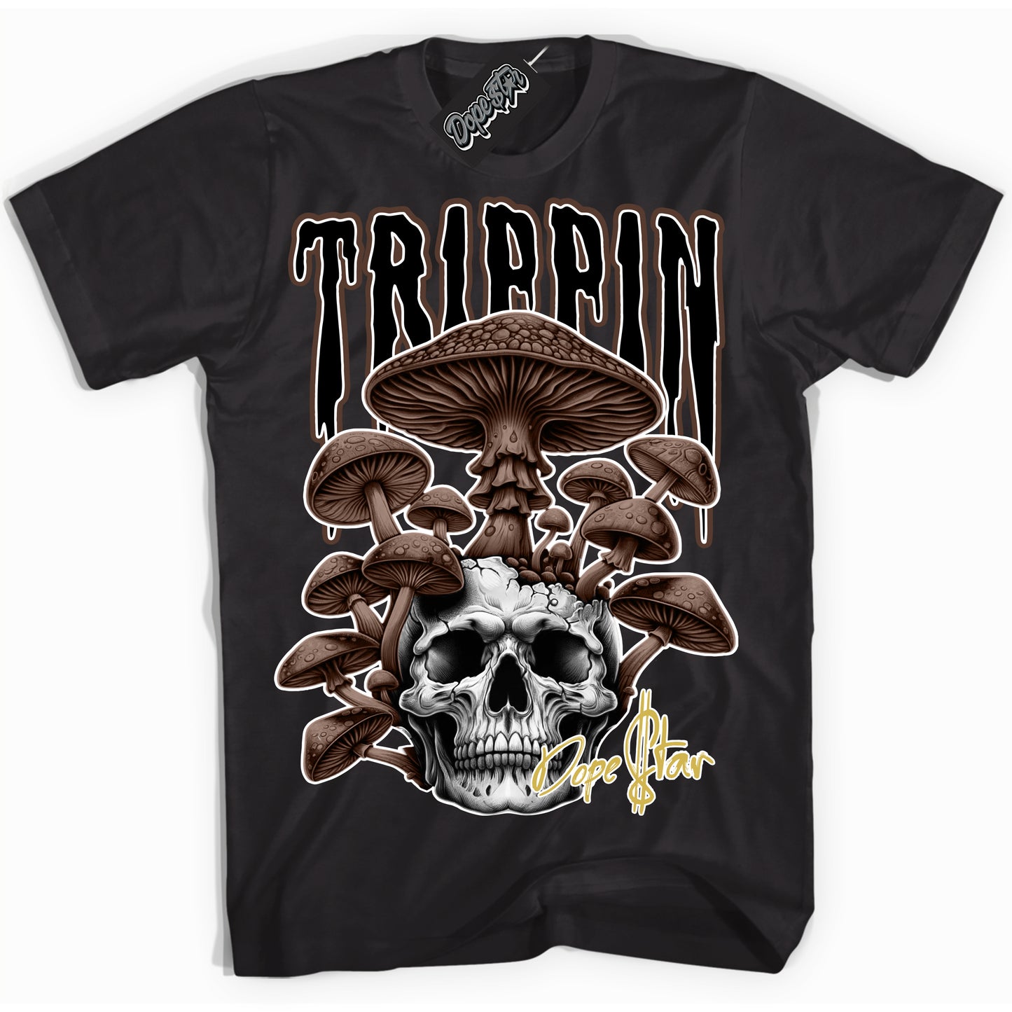 Cool Black Shirt with “Trippin” design that perfectly matches Palomino 1s.