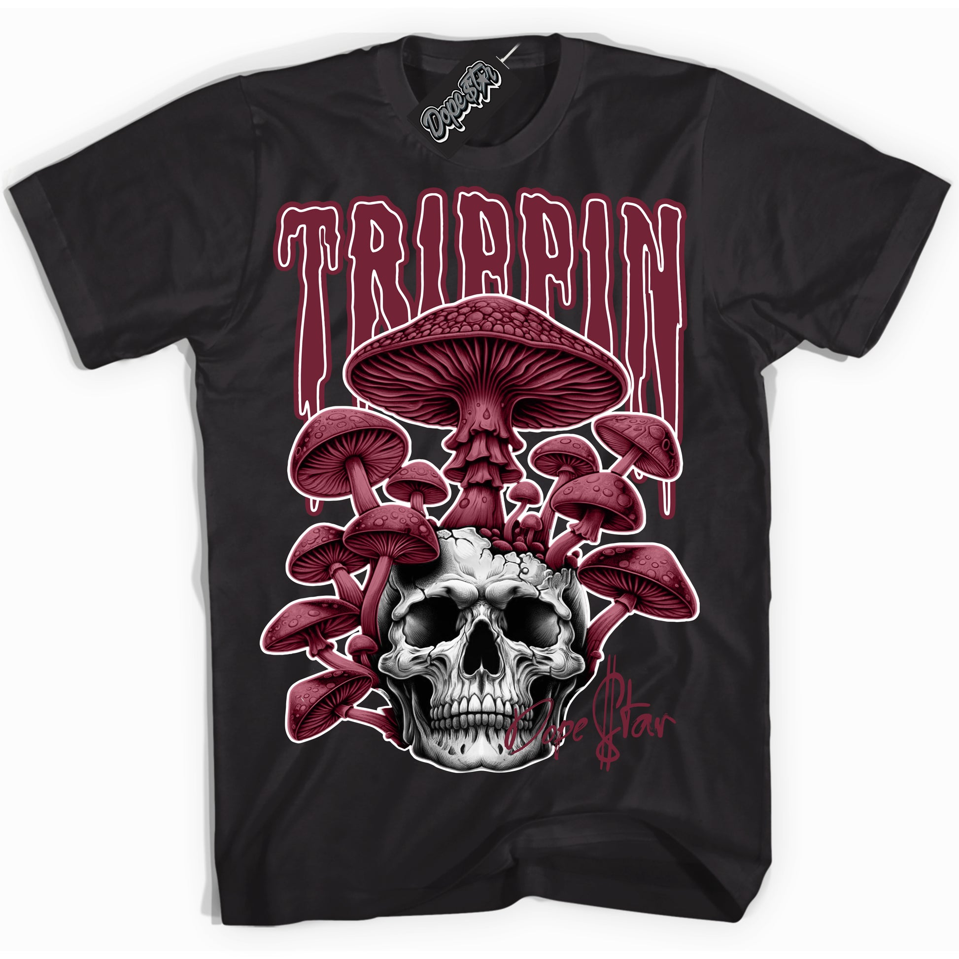 Cool Black Shirt with “Trippin” design that perfectly matches Team Red 1s.