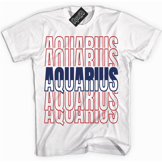 Cool White Shirt with “Aquarius” design that perfectly matches the Howard University 1s Jordans.