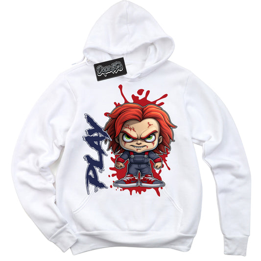 Cool White Hoodie with “Play” design that Perfectly Matches Howard University 1s Jordans.
