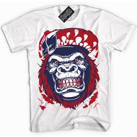 Cool White Shirt with “Gorilla Beast” design that perfectly matches the Howard University 1s Jordans.
