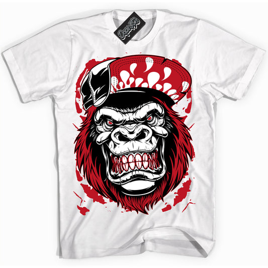 Cool White Shirt with “Gorilla Beast” design that perfectly matches the Trophy Room 1s Jordans.
