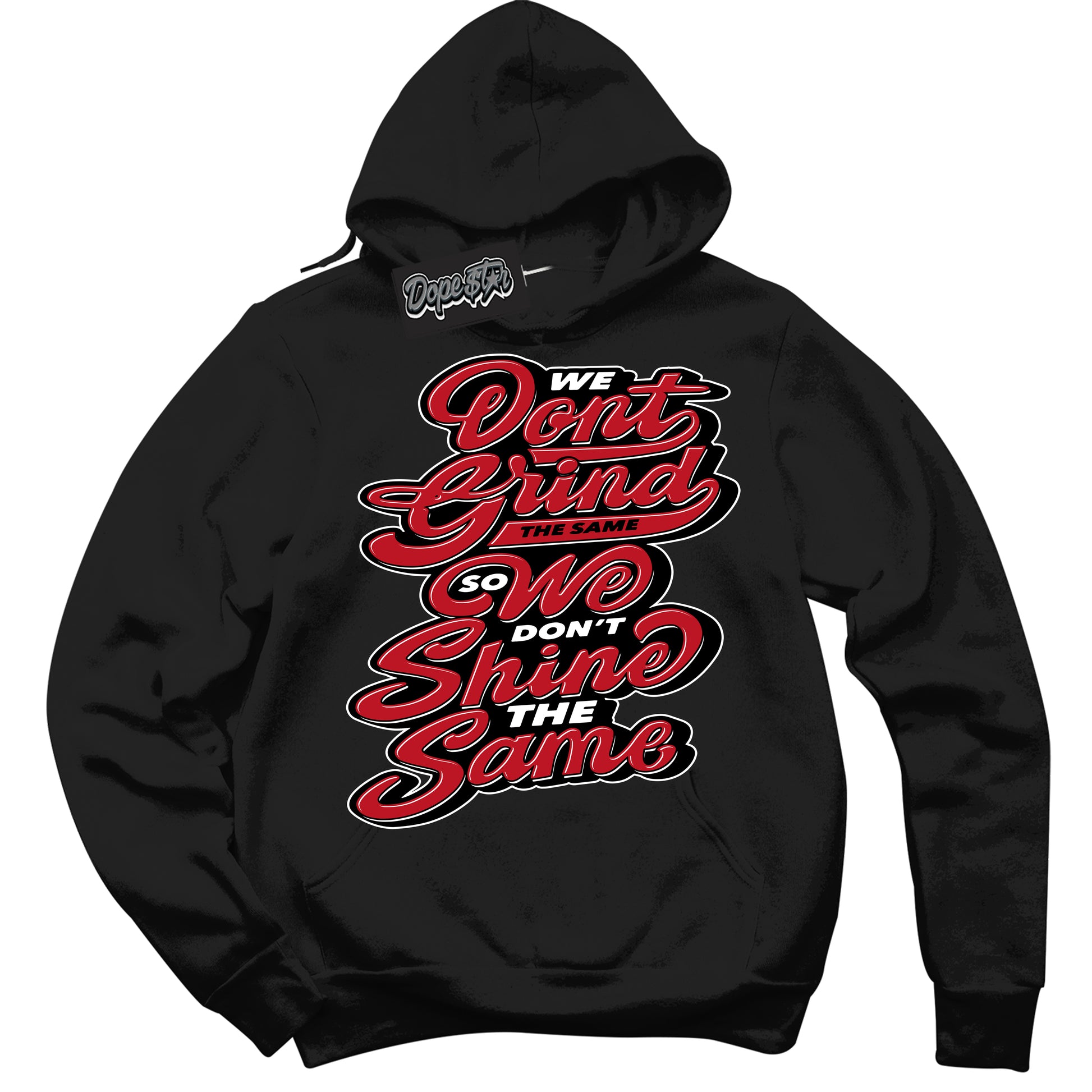 Cool Black Hoodie with “Grind Shine” design that Perfectly Matches Trophy Room 1s Jordans.