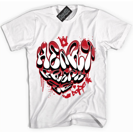 Cool White Shirt with “Heartbreaker Graffiti” design that perfectly matches the Trophy Room 1s Jordans.