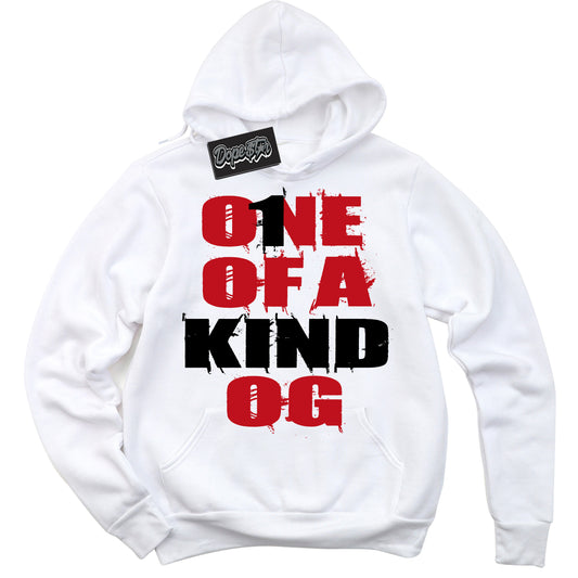 Cool White Hoodie with “One Of A Kind” design that Perfectly Matches Trophy Room 1s Jordans.
