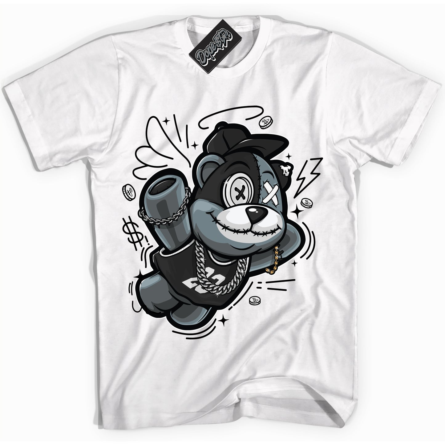 White Thunder 4s DopeStar Sneaker Shirt Slam Dunk Bear Graphic