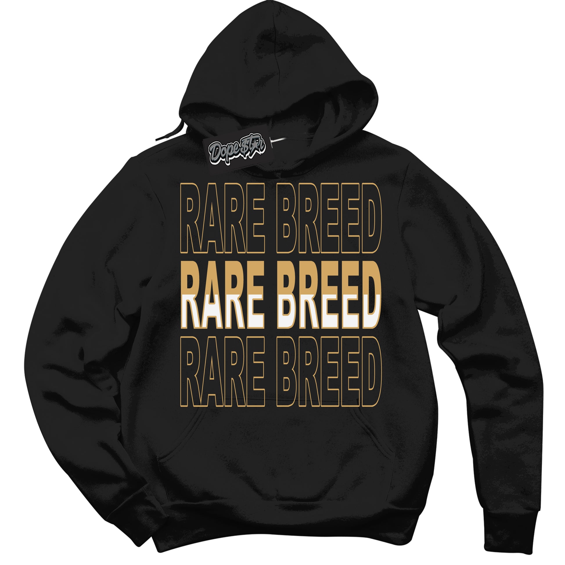 Cool Black Hoodie with “ Rare Breed ” design that Perfectly Matches Craft Paris 6s Jordans.
