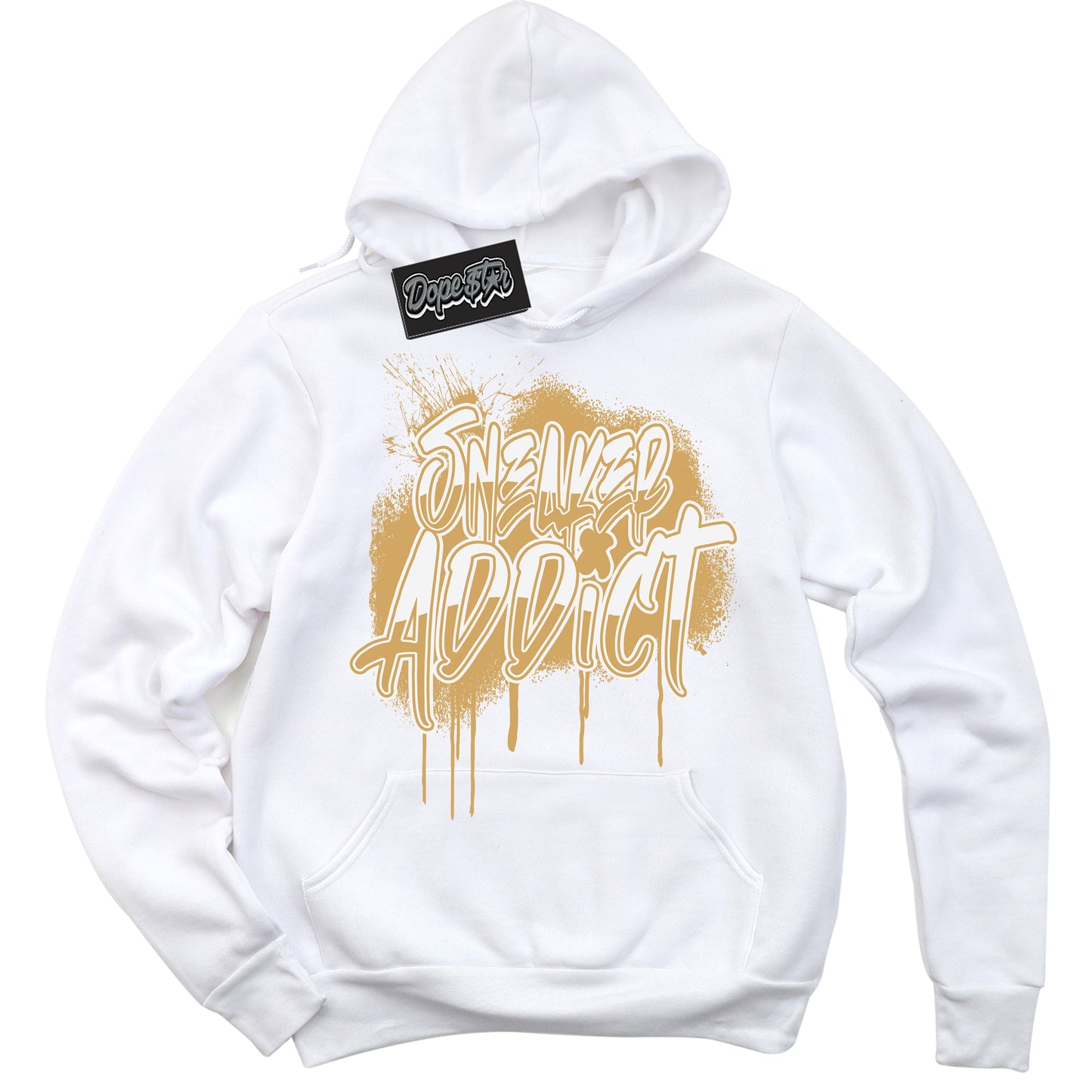 Cool White Hoodie with “ Sneaker Addict ” design that Perfectly Matches Craft Paris 6s Jordans.