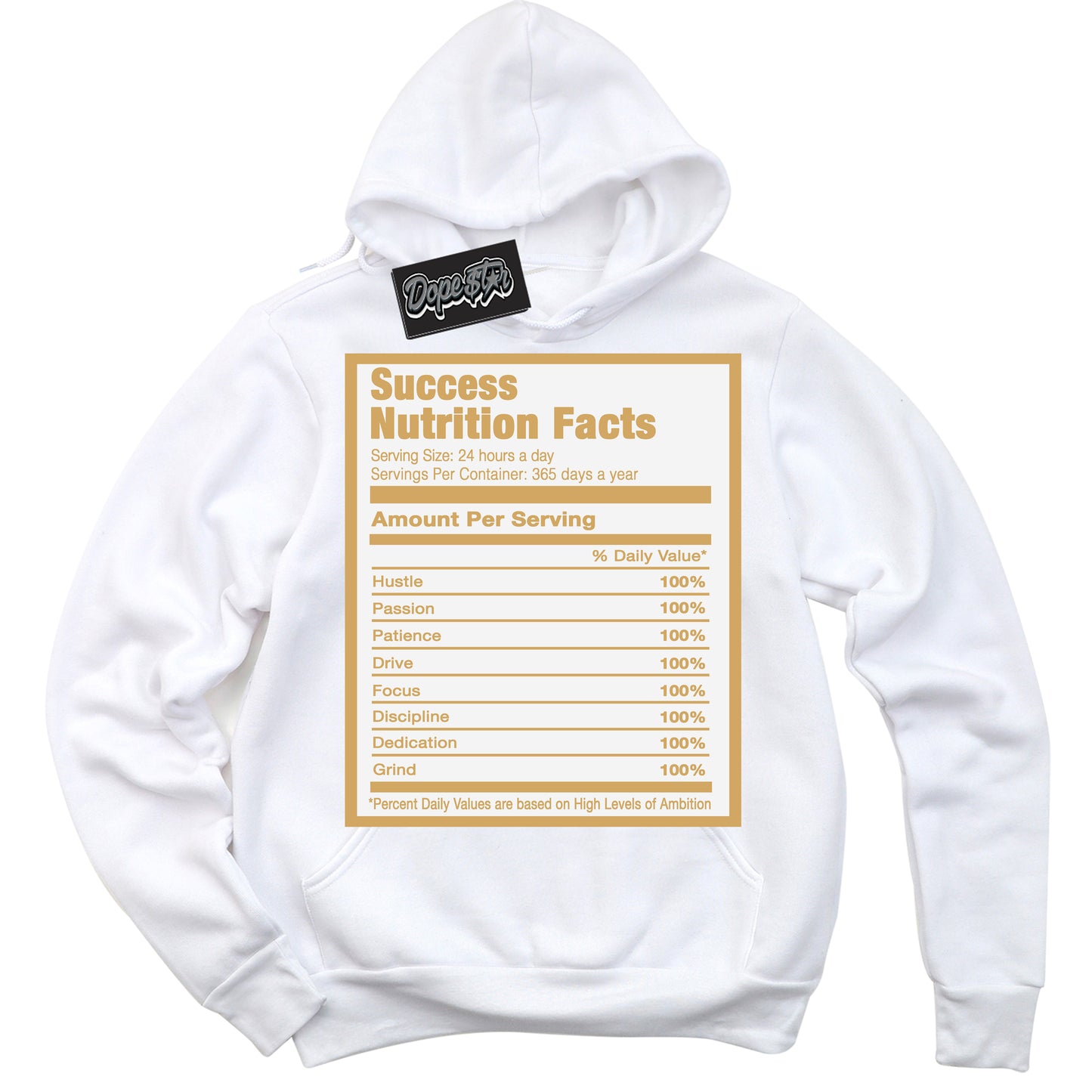 Cool White Hoodie with “ Success Nutrition ” design that Perfectly Matches Craft Paris 6s Jordans.
