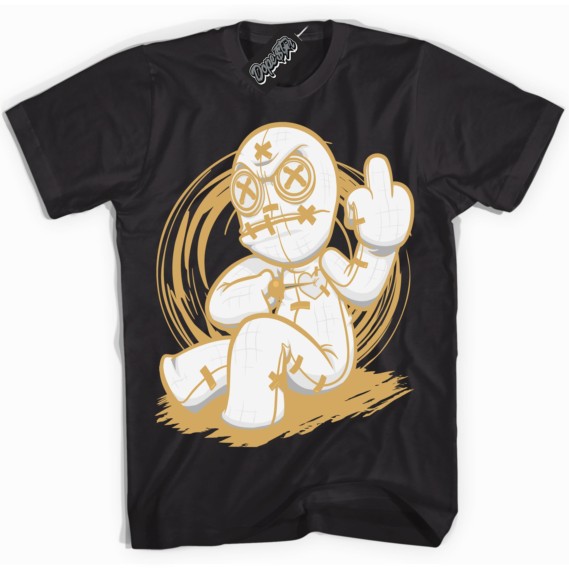 Cool Black Shirt with “ Voodoo Doll ” design that perfectly matches Craft Paris 6s Jordans.