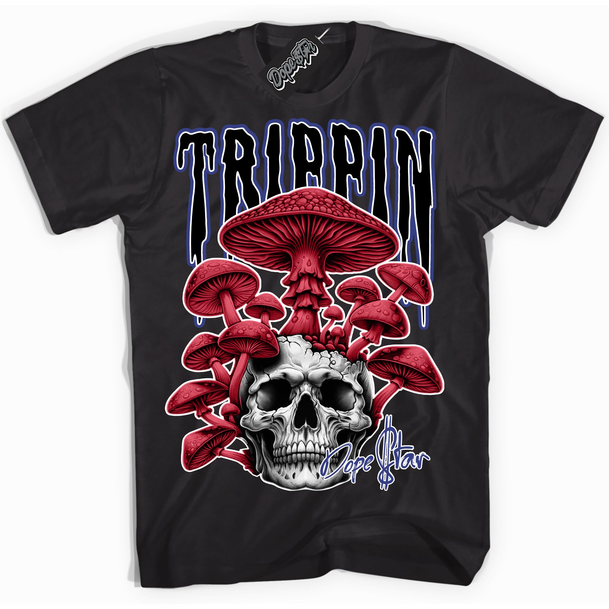 Cool Black Shirt with “Trippin” design that perfectly matches Playoffs 8s.