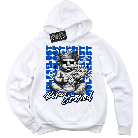 Cool Black Hoodie with “Born Envied” design that Perfectly Matches Quai 54 1s Sneakers.