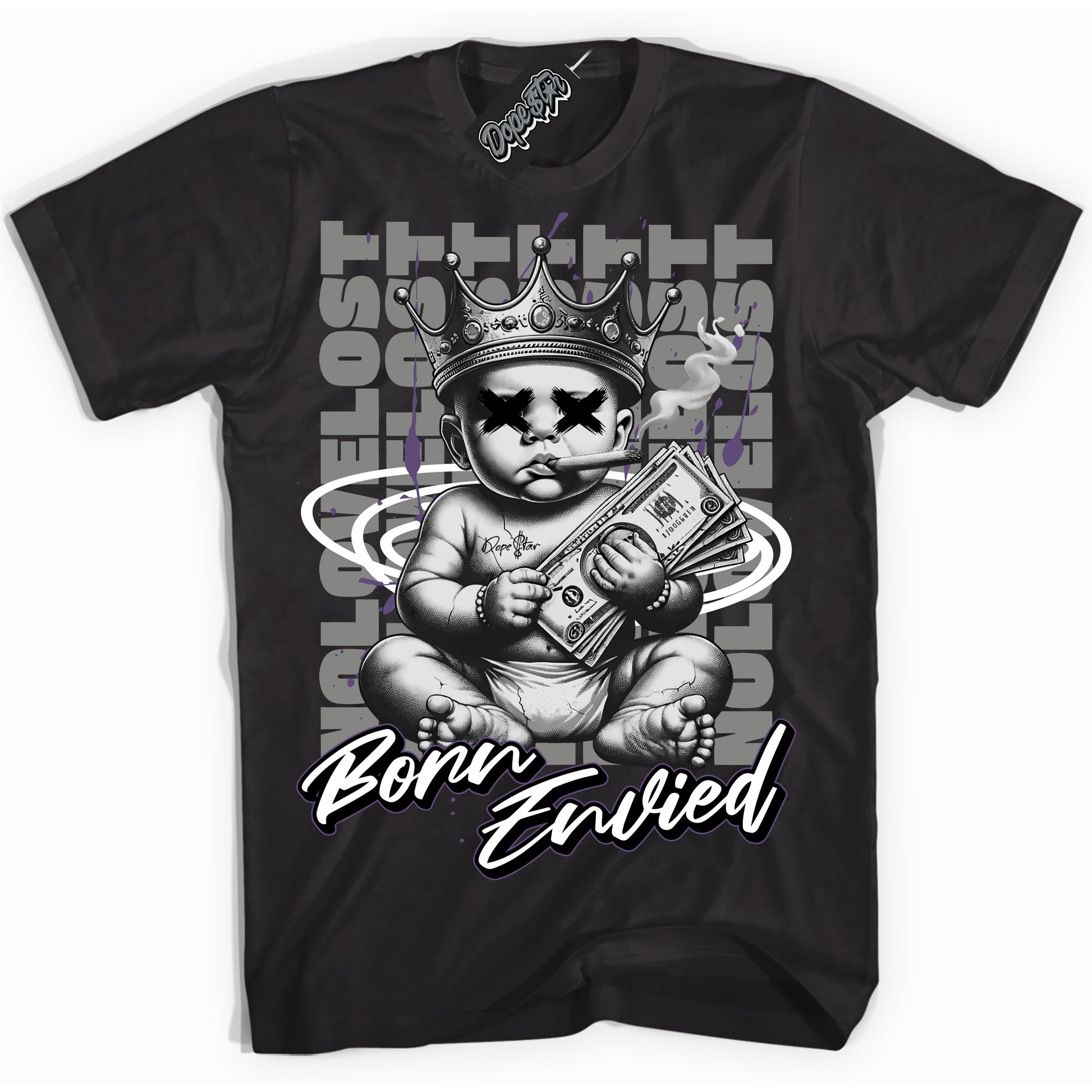 Cool Black Shirt with “Born Envied” design that perfectly matches Punk Rock 1s.