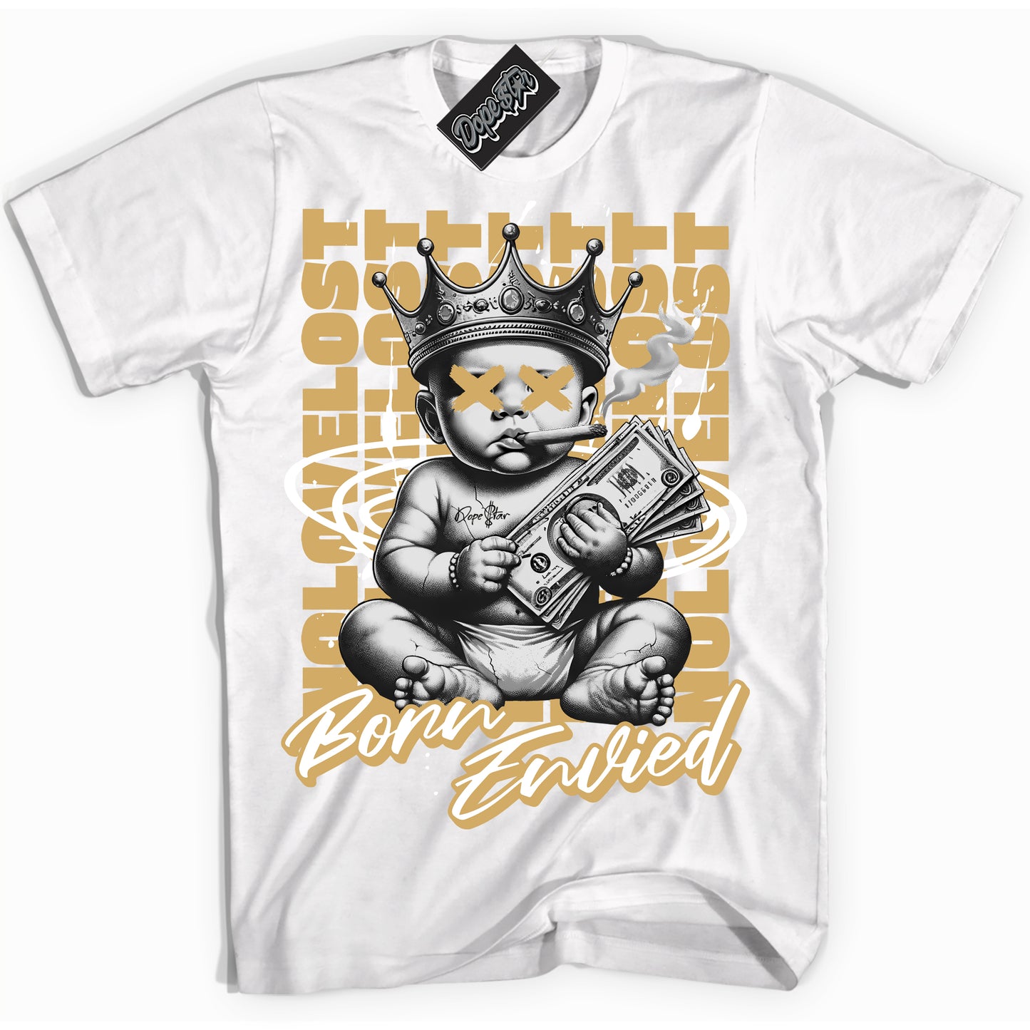 Cool White Shirt with “Born Envied” design that perfectly matches Craft Paris 6s.