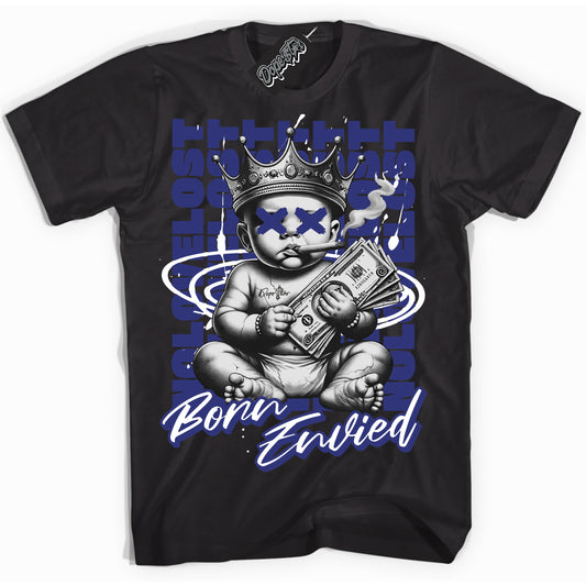 Cool Black Shirt with “Born Envied” design that perfectly matches Concord Dunks.