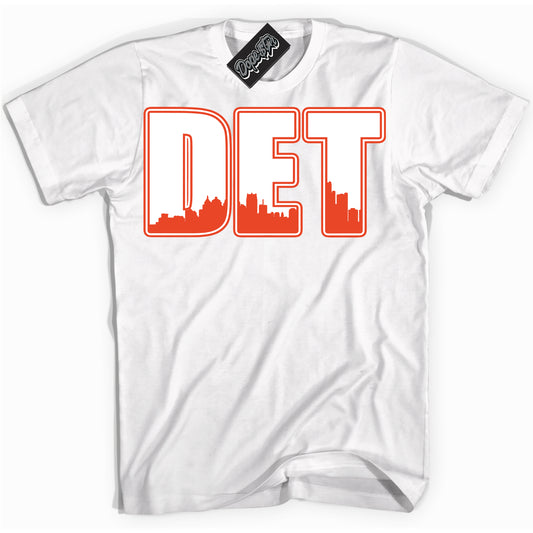 Cool White Shirt with “Detroit” design that perfectly matches Cosmic Clay Dunk.
