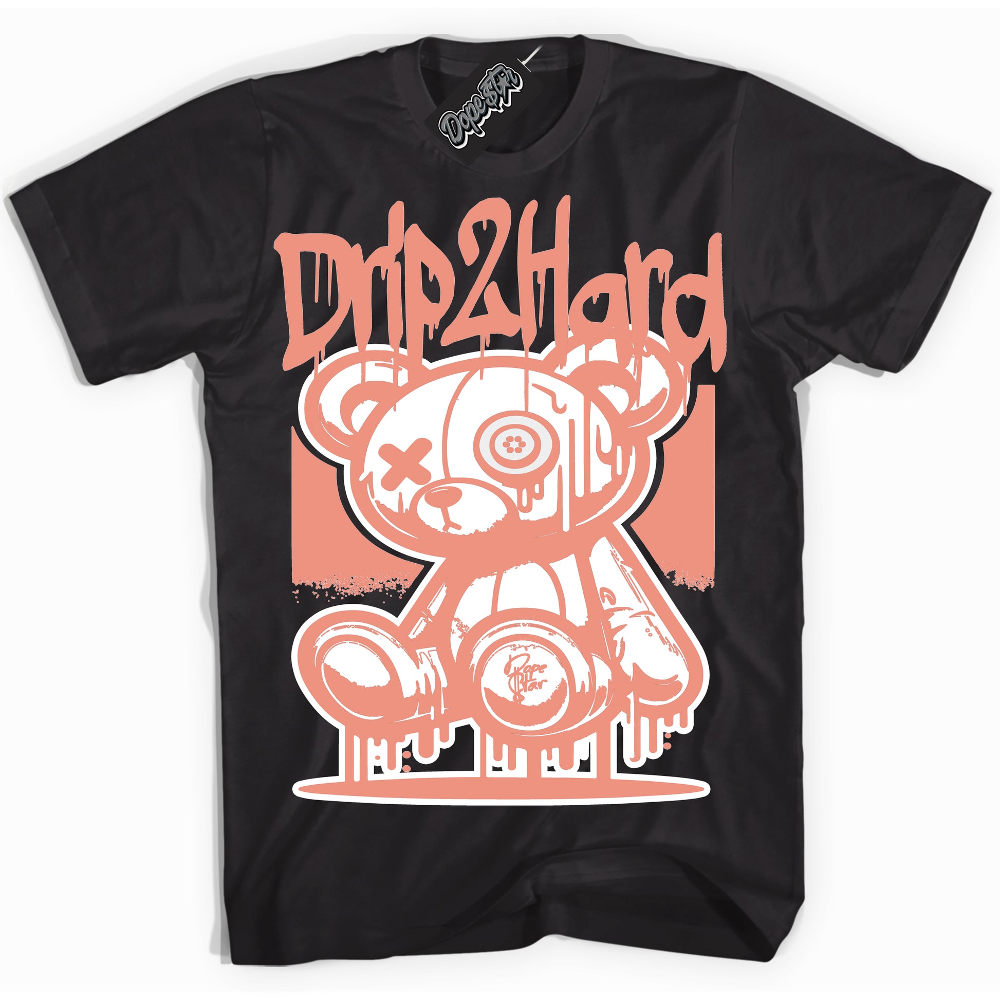 Cool Black Shirt with “Drip 2 Hard” design that perfectly matches Light Wild Mango Dunk.
