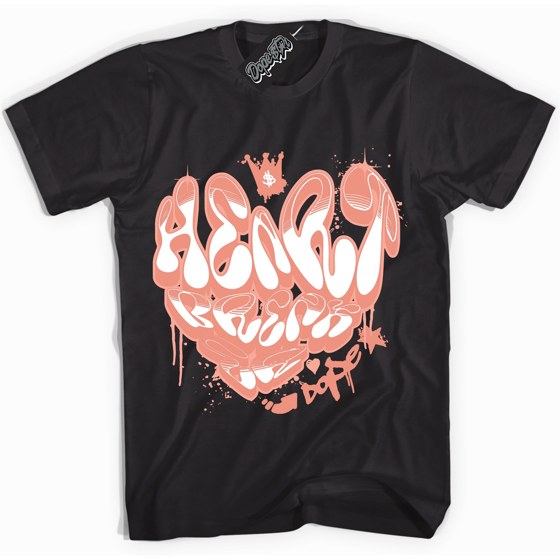 Cool Black Shirt with “Heartbreaker Graffiti” design that perfectly matches Light Wild Mango Dunk.
