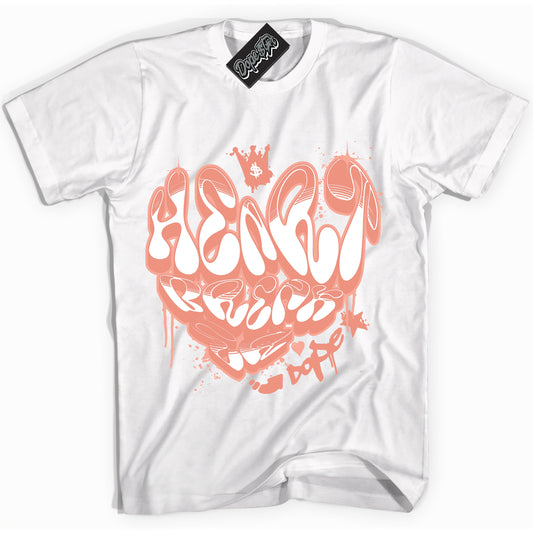 Cool White Shirt with “Heartbreaker Graffiti” design that perfectly matches Light Wild Mango Dunk.
