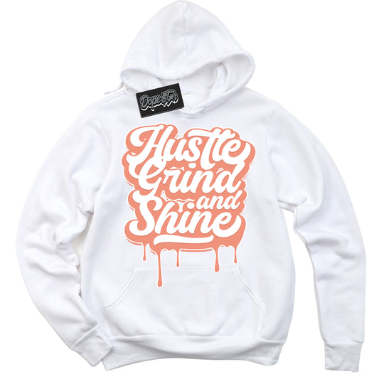 Cool Black Hoodie with “Hustle Grind And Shine” design that Perfectly Matches Light Wild Mango Dunk.
