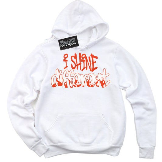 Cool White Hoodie with “I Shine Different” design that Perfectly Matches Cosmic Clay Dunk.
