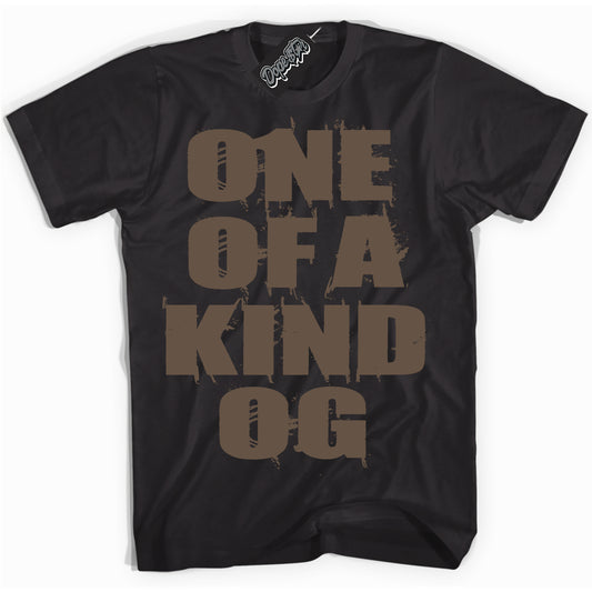 Cool Black Shirt with “One Of A Kind” design that perfectly matches the Jumpman Jack TR Travis Scott Dark Mocha Sneakers.