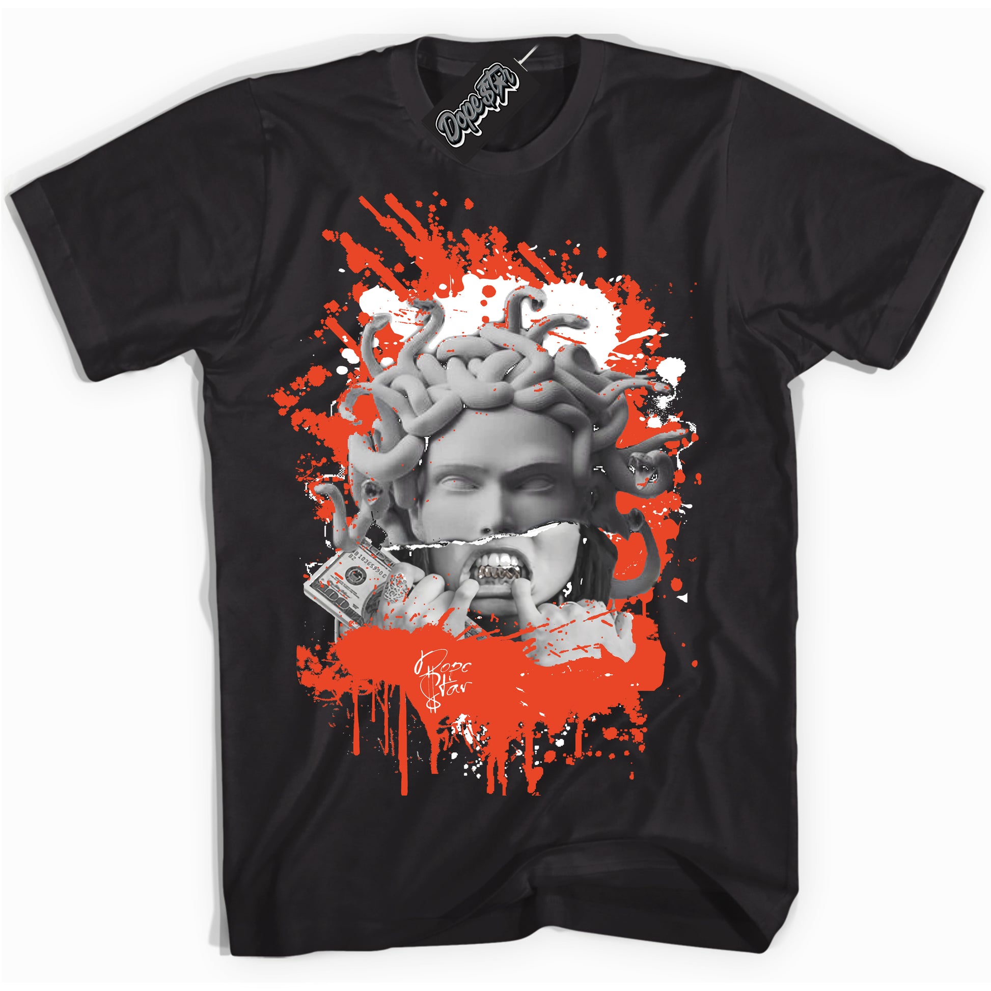Cool Black Shirt with “Medusa” design that perfectly matches Cosmic Clay Dunk.
