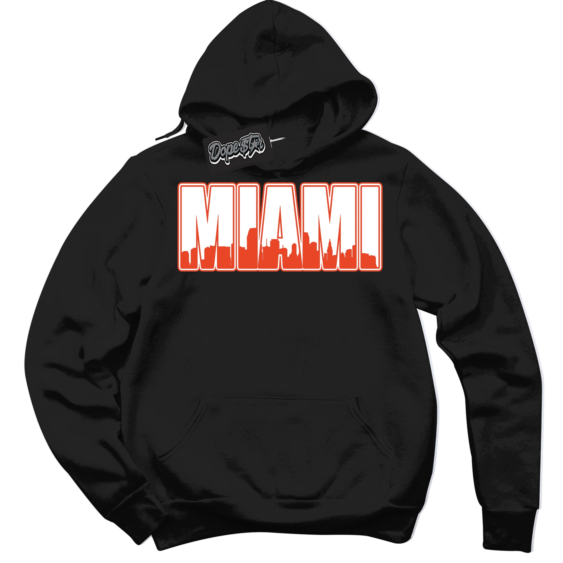 Cool Black Hoodie with “Miami” design that Perfectly Matches Cosmic Clay Dunk.
