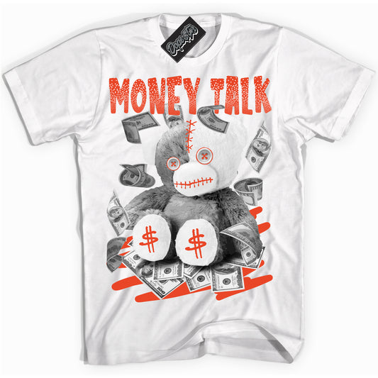 Cool White Shirt with “Money Talk Bear” design that perfectly matches Cosmic Clay Dunk.
