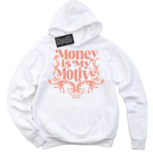 Cool Black Hoodie with “Money Is My Motive” design that Perfectly Matches Light Wild Mango Dunk.
