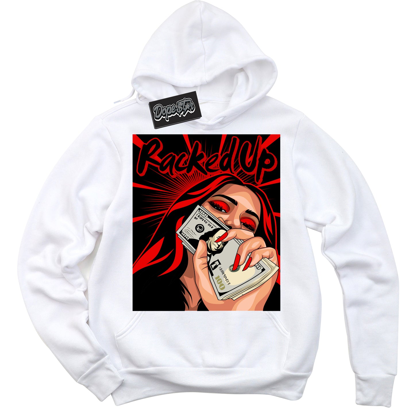 Cool White Hoodie with “ Racked Up ” design that Perfectly Matches RTFKT X ND Genesis.