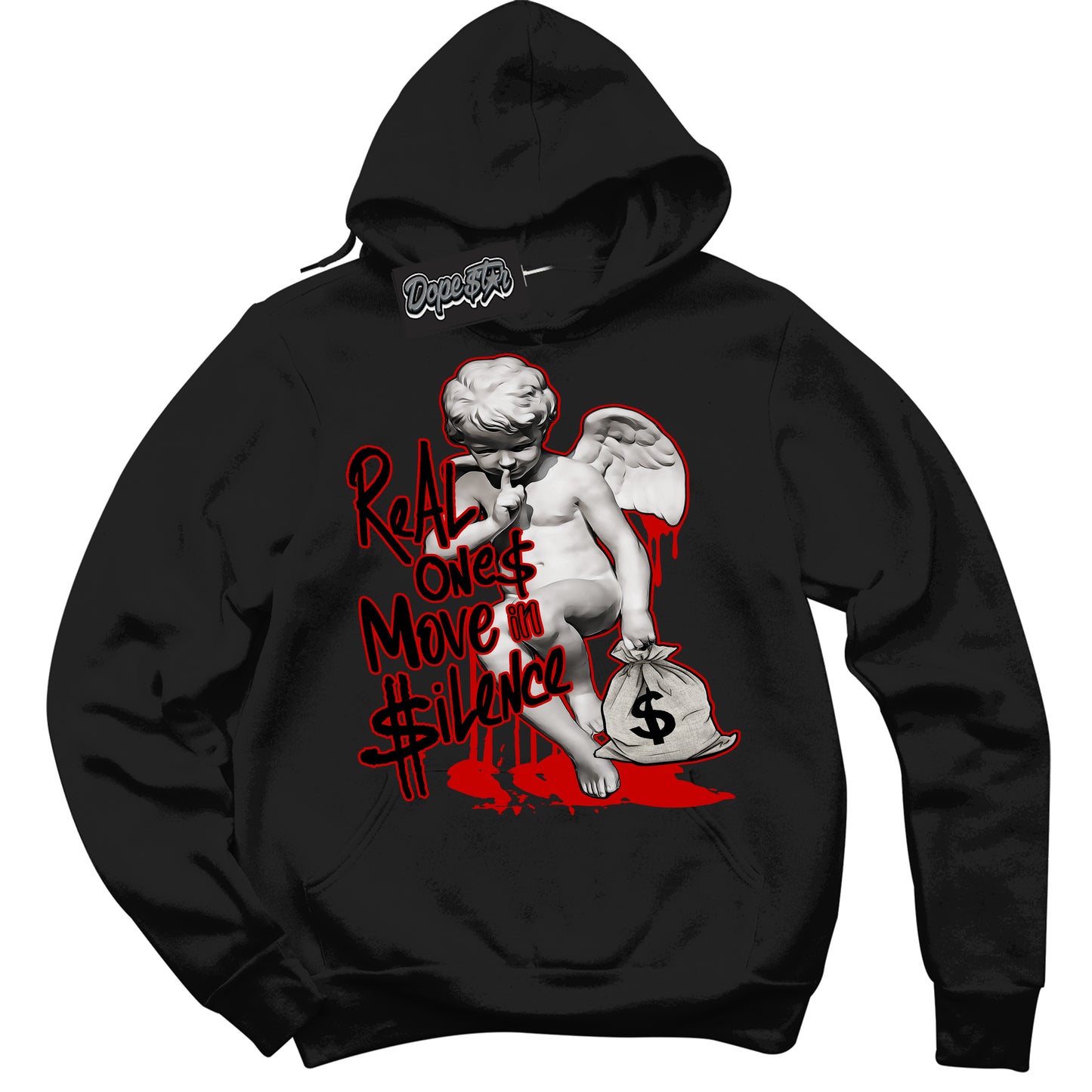 Cool Black Hoodie with “ Real Ones Cherub ” design that Perfectly Matches RTFKT X ND Genesis.