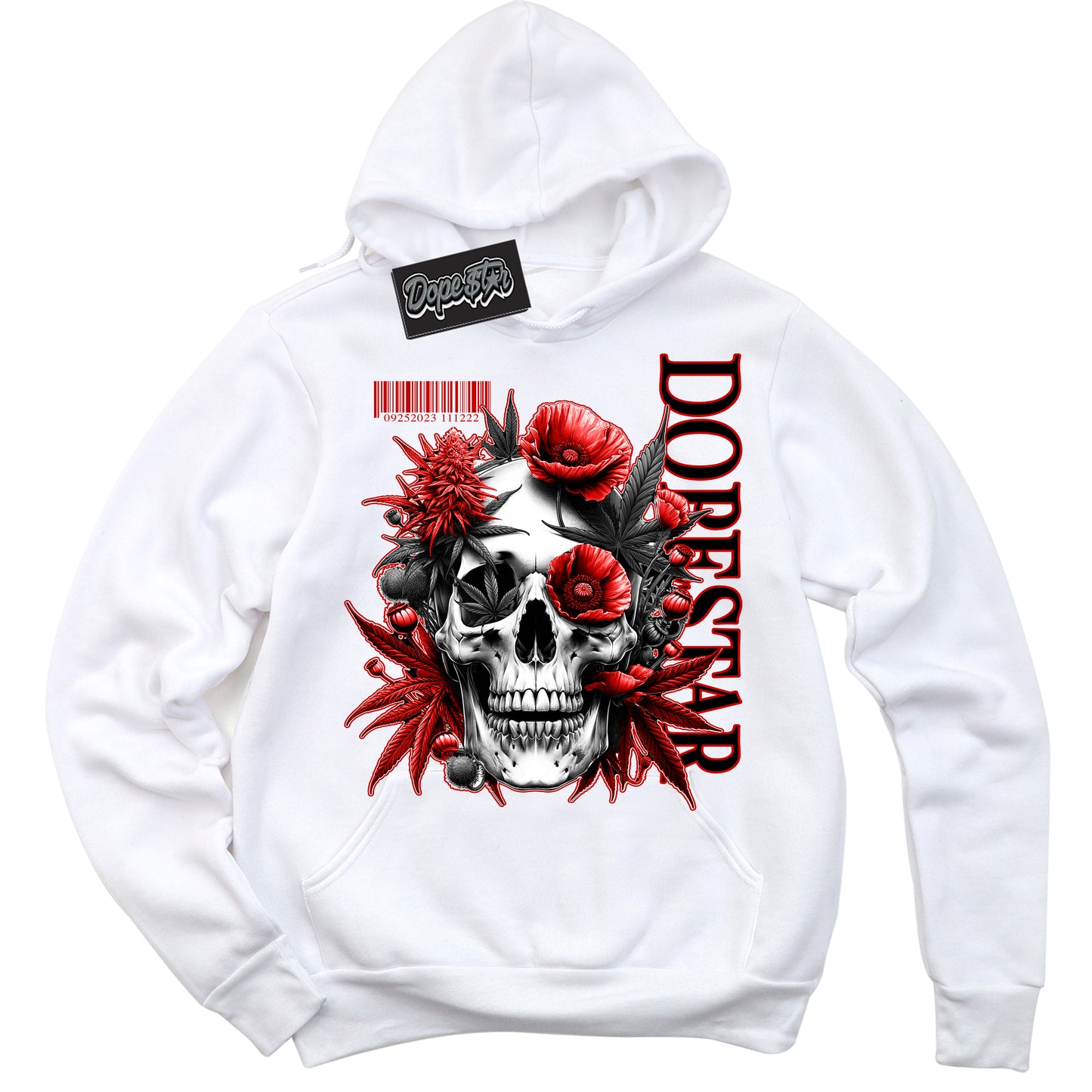 Cool White Hoodie with “ Skull Poppies ” design that Perfectly Matches RTFKT X ND Genesis.