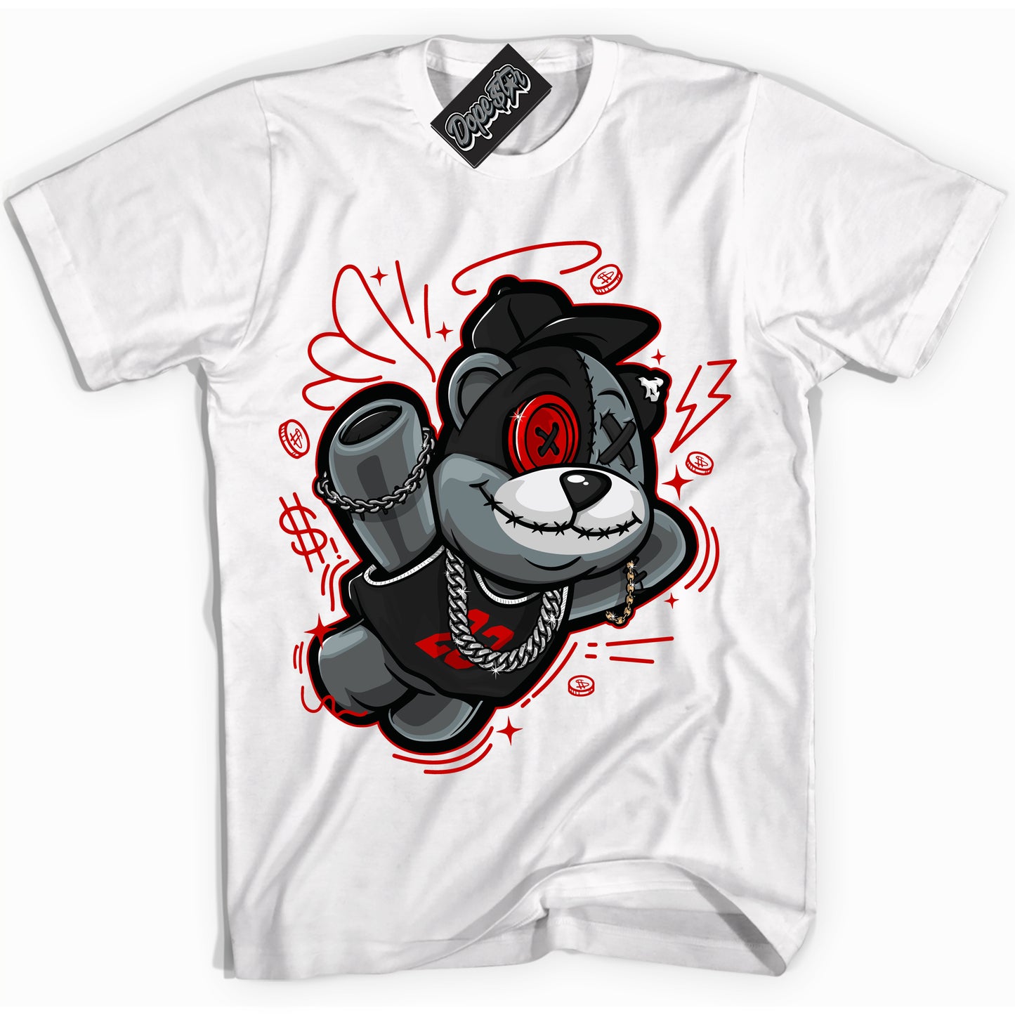 Cool White Shirt with “ Slam Dunk Bear ” design that perfectly matches RTFKT Clone X ND Genesis.