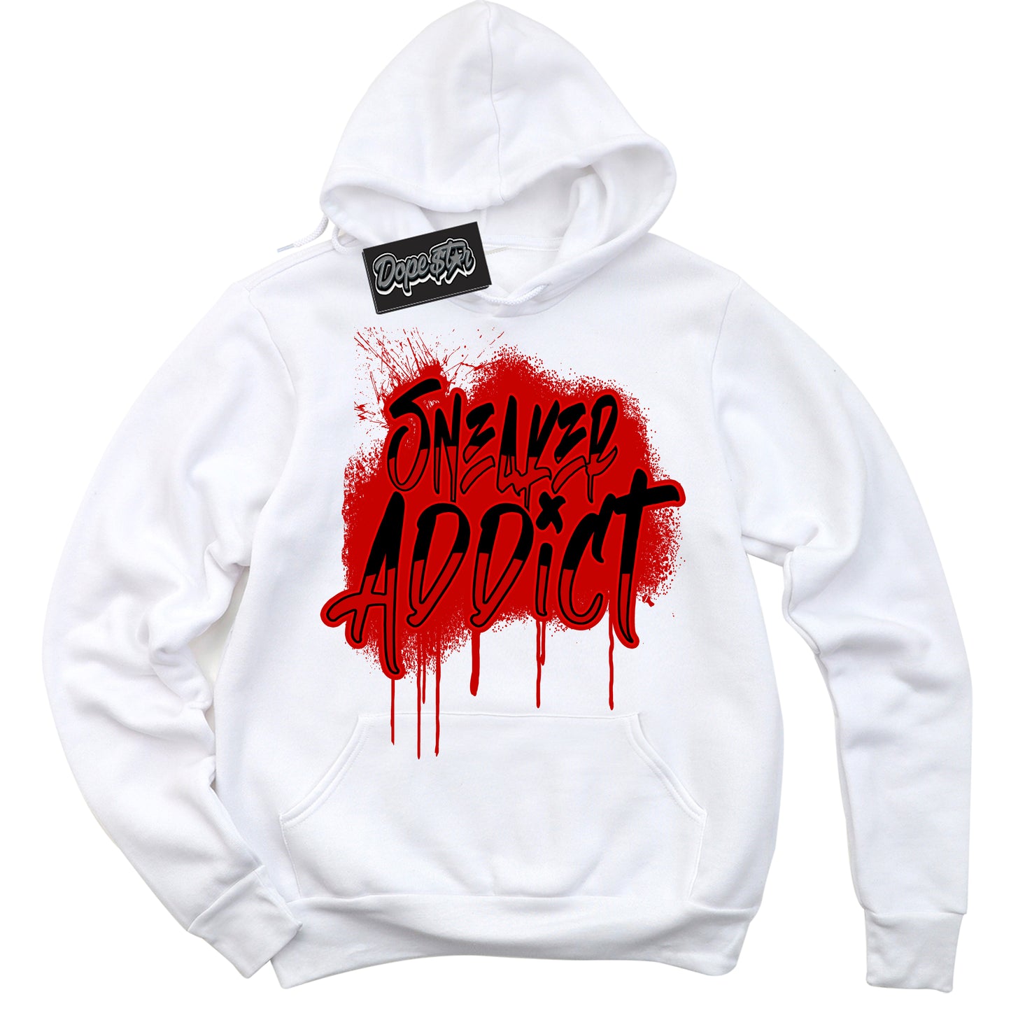 Cool White Hoodie with “ Sneaker Addict ” design that Perfectly Matches RTFKT X ND Genesis.