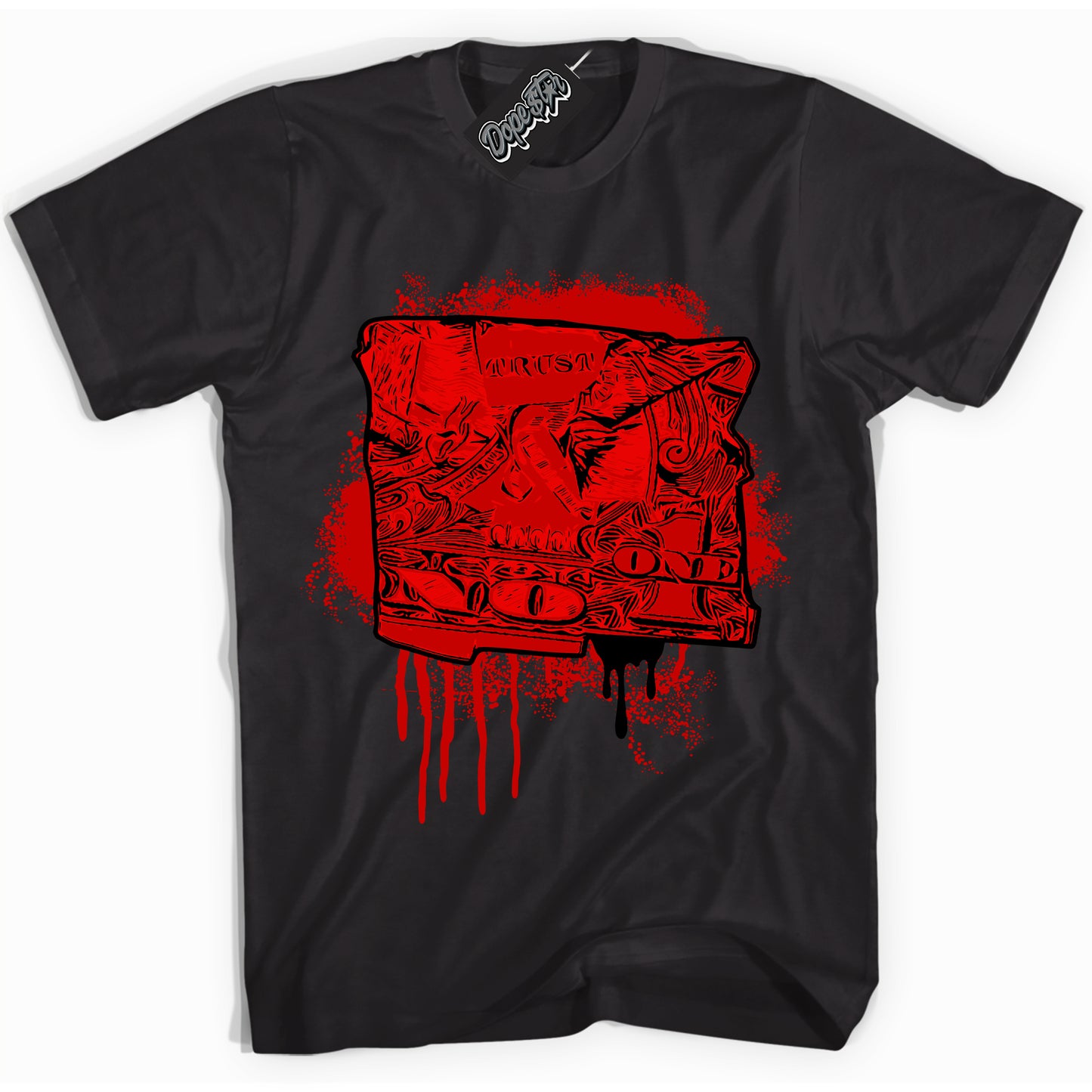 Cool Black Shirt with “ Trust No One Dollar ” design that perfectly matches RTFKT Clone X ND Genesis.