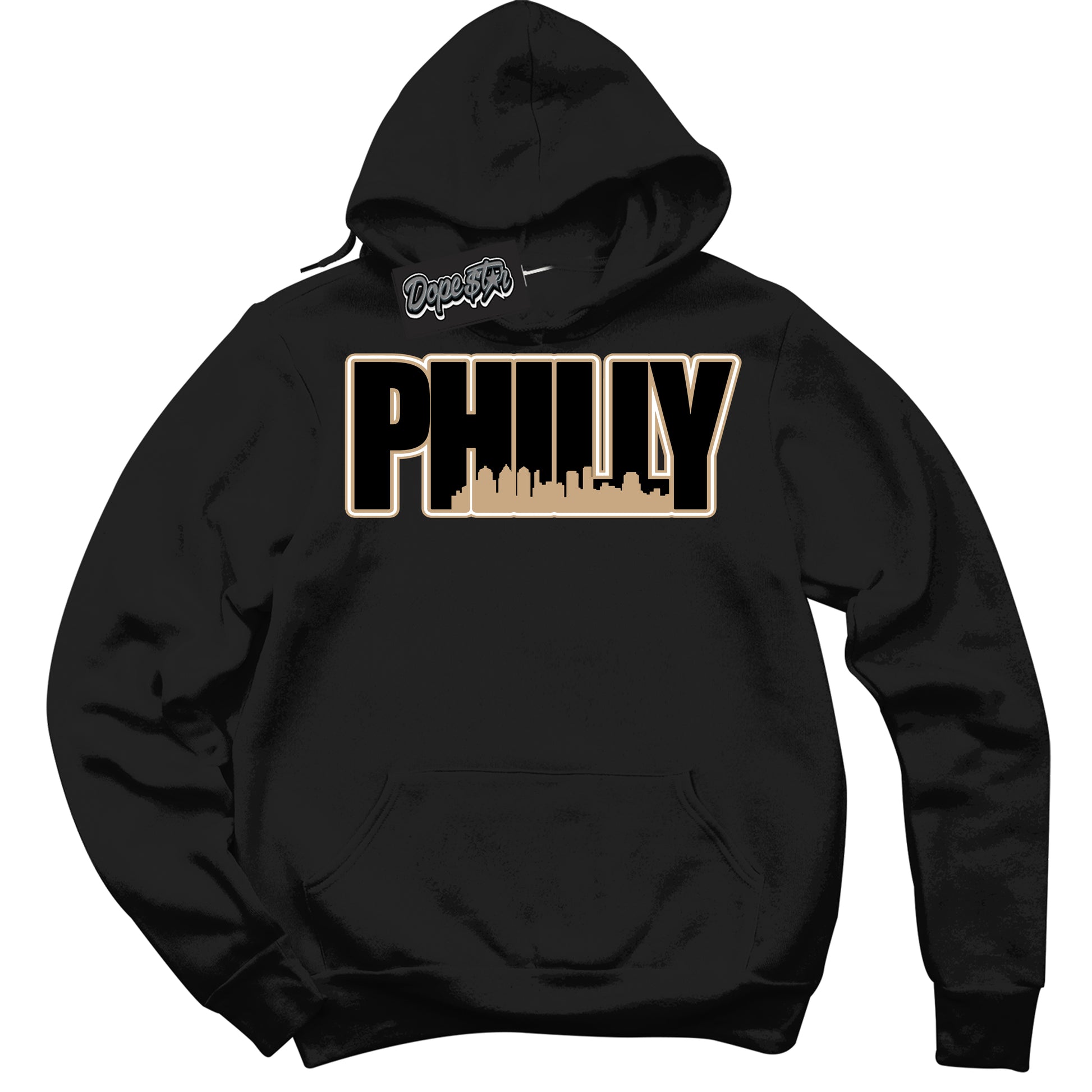 Cool Black Hoodie with “Philly” design that Perfectly Matches Black Anthracite Sesame Dunk.
