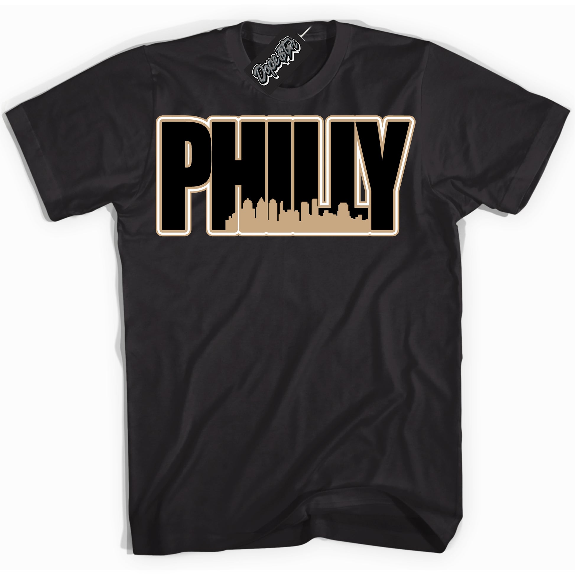 Cool Black Shirt with “Philly” design that perfectly matches Black Anthracite Sesame Dunk.
