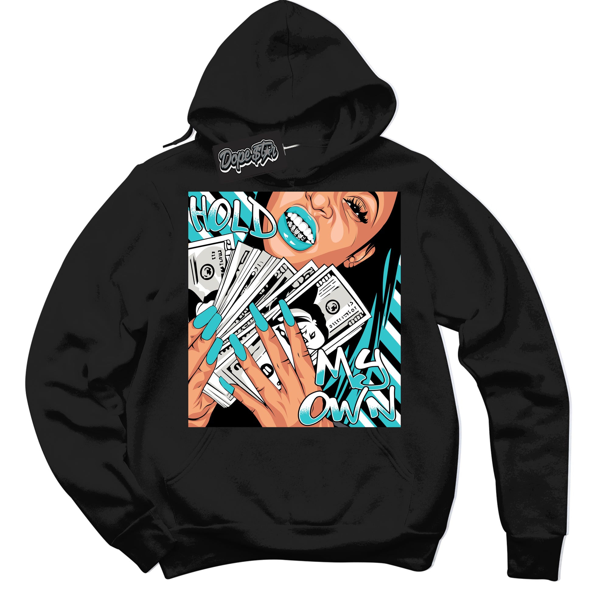 Cool Black Hoodie with “Hold My Own” design that Perfectly Matches Black Dusty Cactus Dunk.
