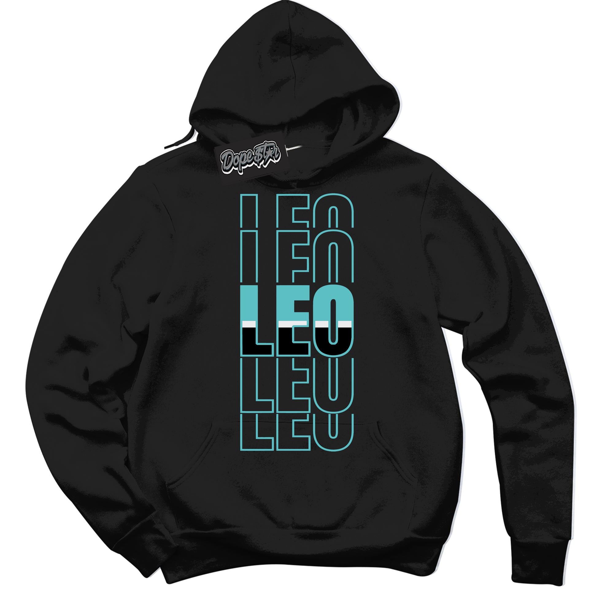 Cool Black Hoodie with “Leo” design that Perfectly Matches Black Dusty Cactus Dunk.

