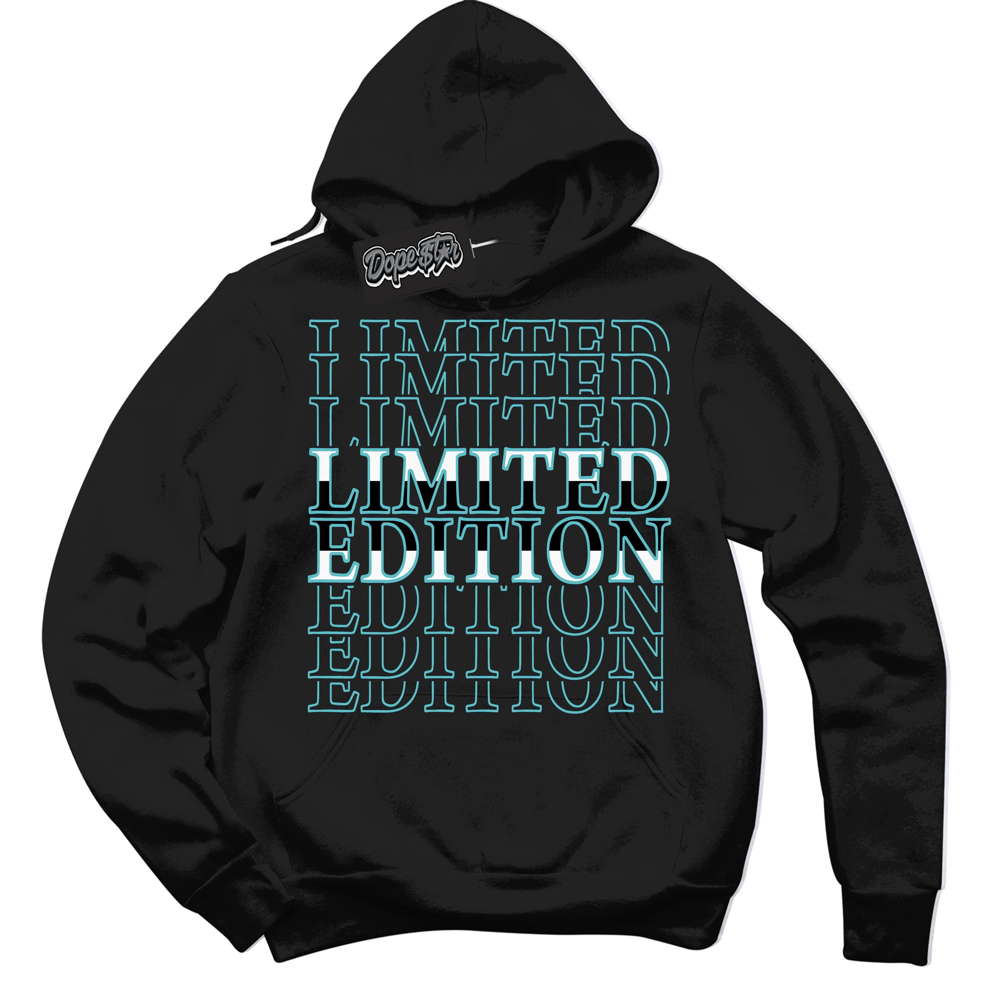 Cool Black Hoodie with “Limited Edition” design that Perfectly Matches Black Dusty Cactus Dunk.
