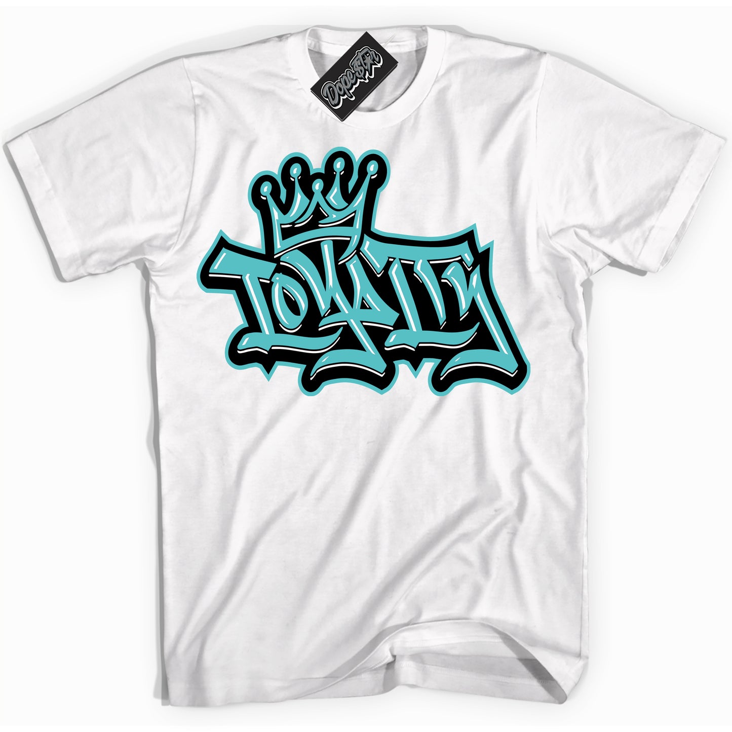Cool White Shirt with “Loyalty Crown” design that perfectly matches Black Dusty Cactus Dunk.
