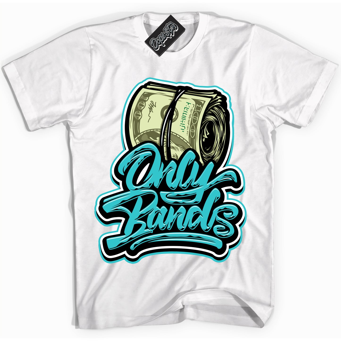 Cool White Shirt with “Only Bands” design that perfectly matches Black Dusty Cactus Dunk.
